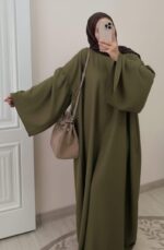 ⁦عبايا فستان خام كتان⁩ - الصورة ⁦2⁩